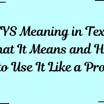 TTYS Meaning in Text