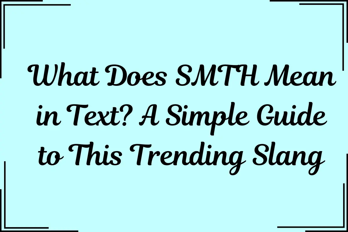 what does smth mean in text
