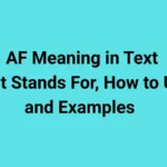 AF Meaning in Text