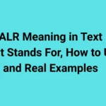 ALR Meaning in Text
