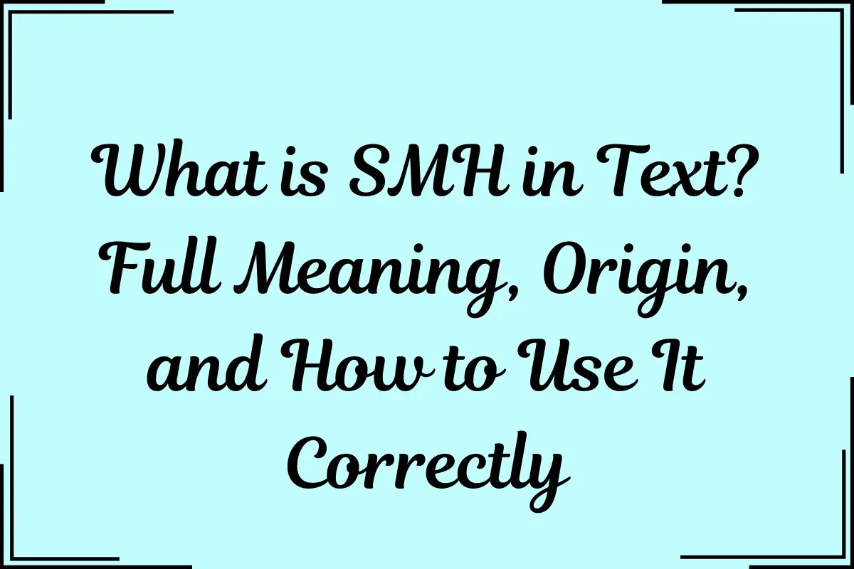 What is SMH in Text