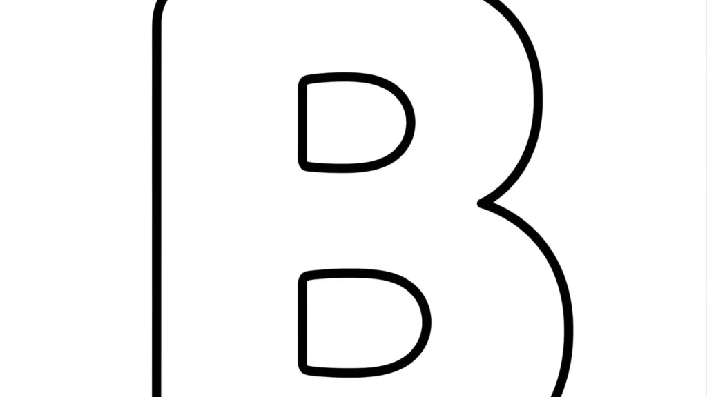 b is for Apple Alphabet Coloring Pages
