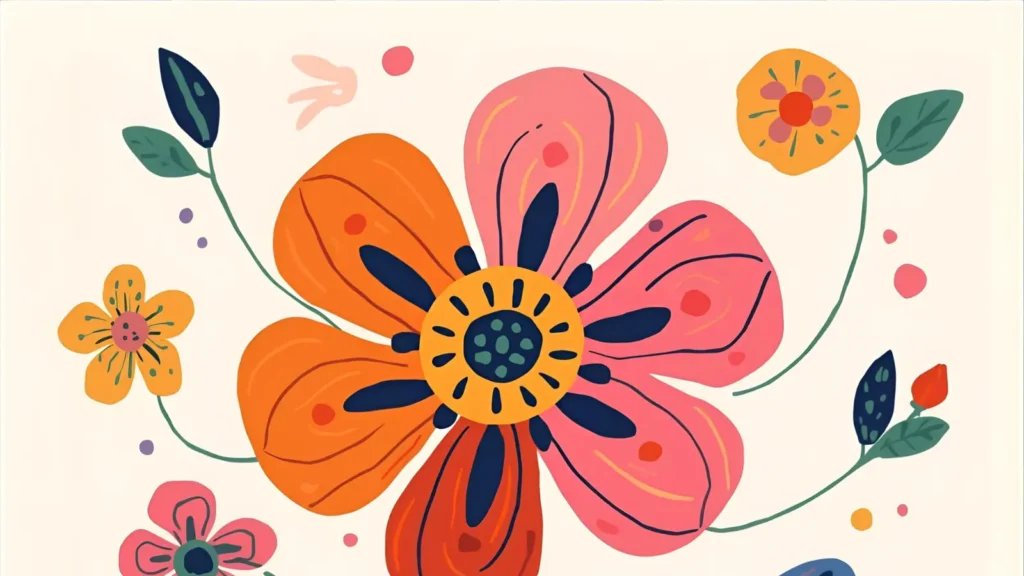 Abstract Flower Coloring Pages