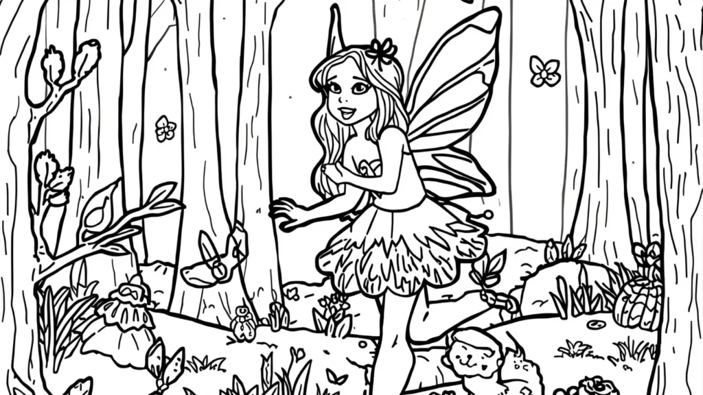 Autumn Fairy Coloring Pages