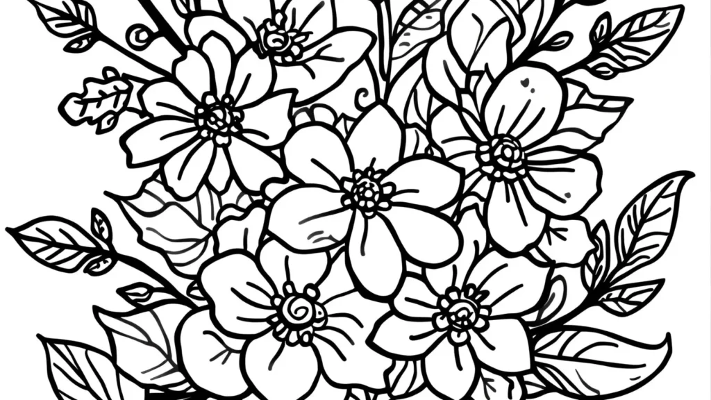  Autumn Floral Coloring Pages