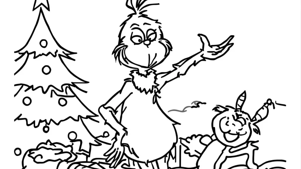Cartoon Grinch Coloring Page