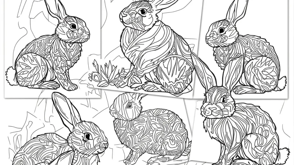 Chocolate Bunny Coloring Pages