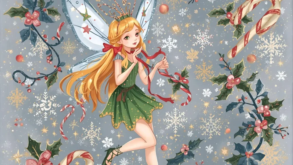 _Christmas Fairy Coloring Pages
