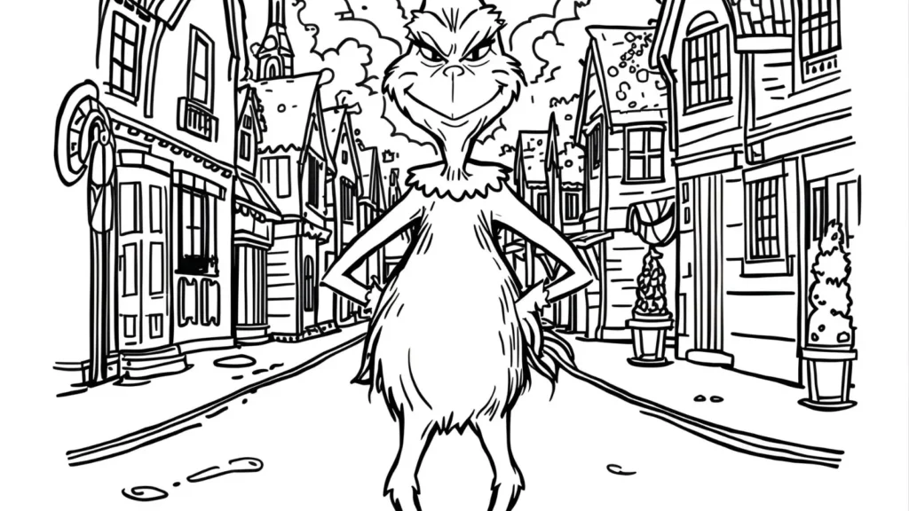 Classic Grinch Coloring Page