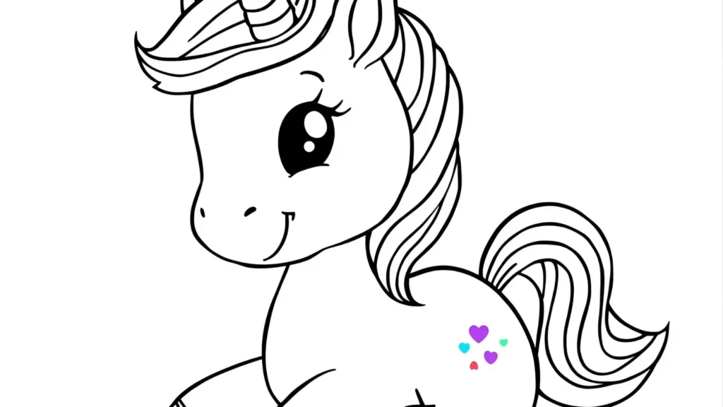 Cute Baby Unicorn Coloring Pages Printable