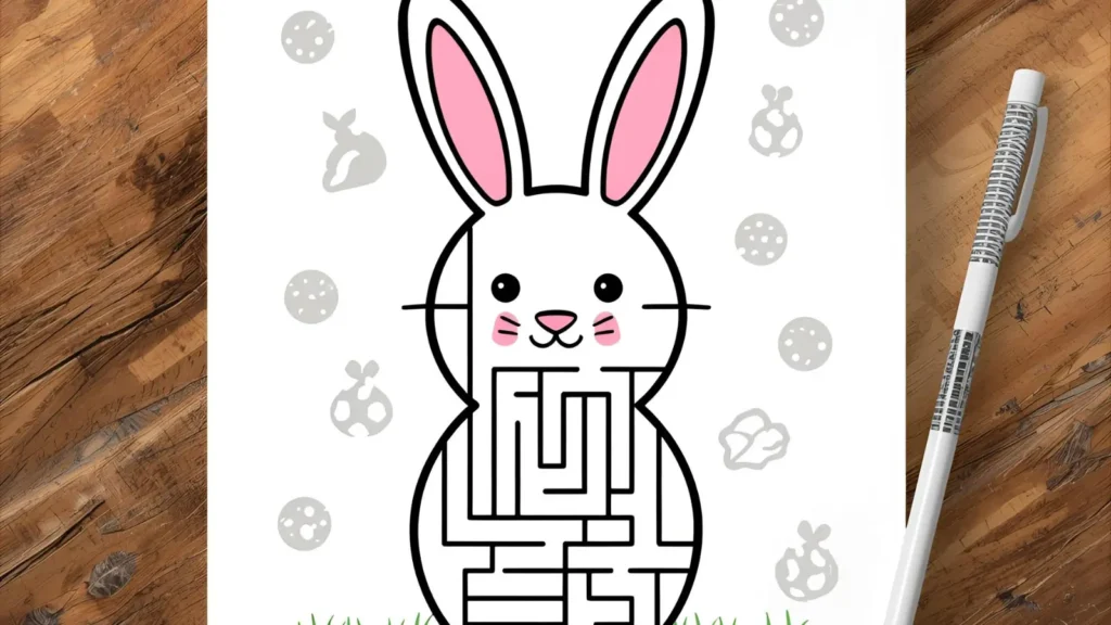 Easter Bunny Maze Pages