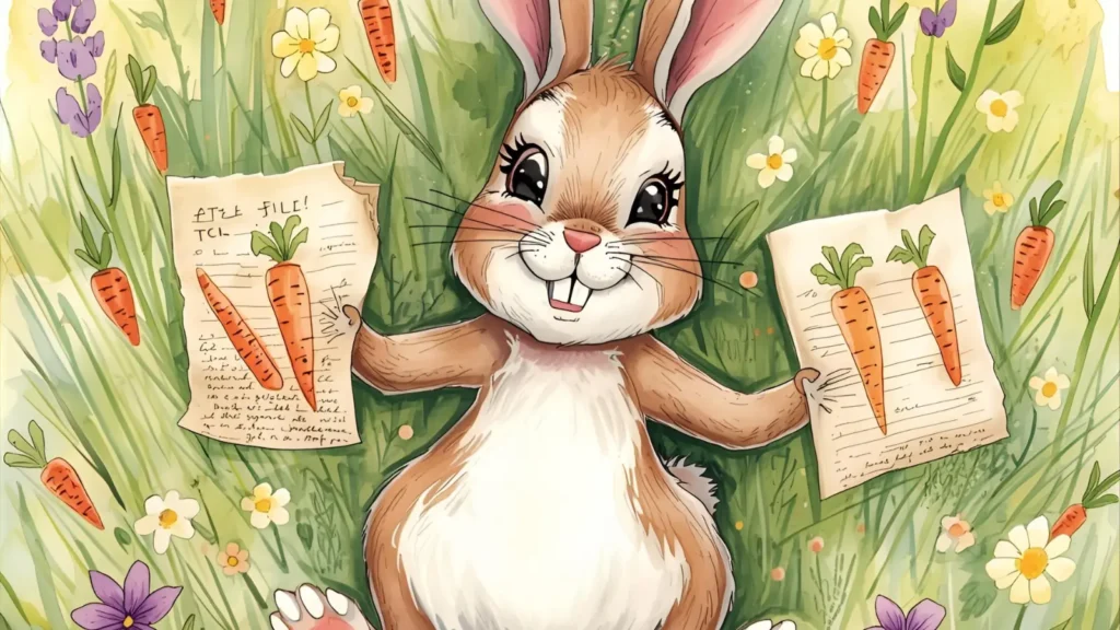 Easter Bunny With Carrot Pages