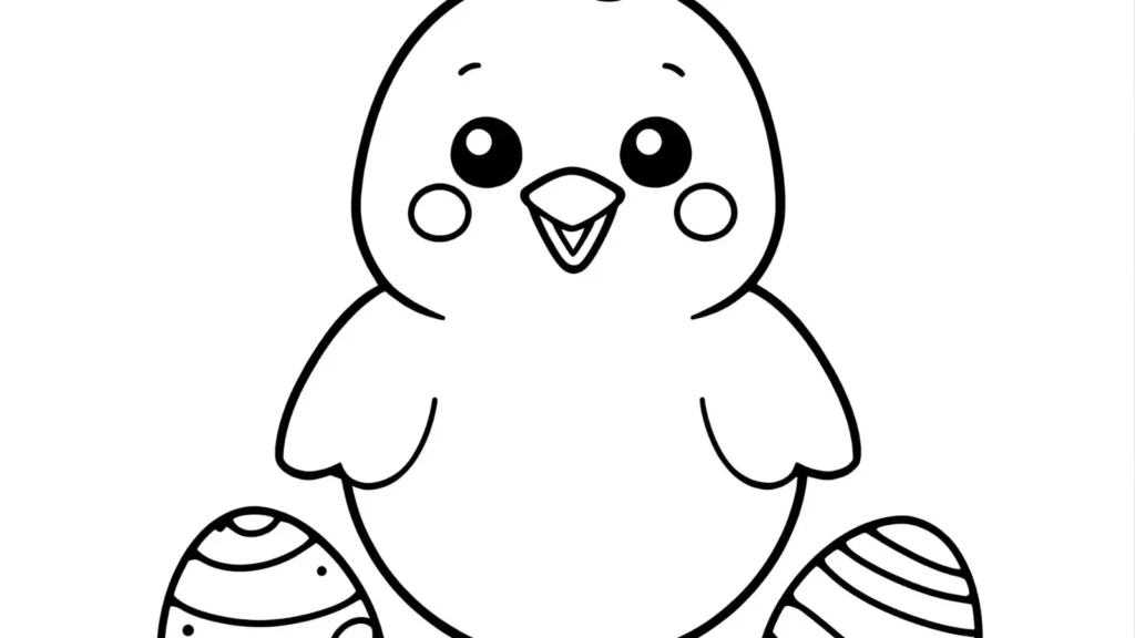 Easter Chick Coloring Sheets