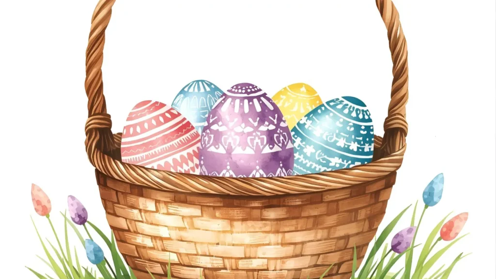 Easter Egg Basket Printable Pages