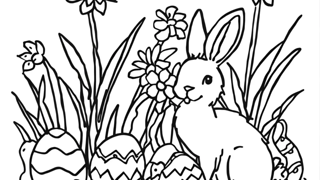 Easter Garden Coloring Pages