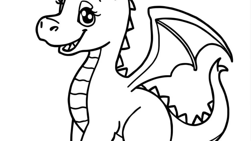 Easy Dragon Coloring Page