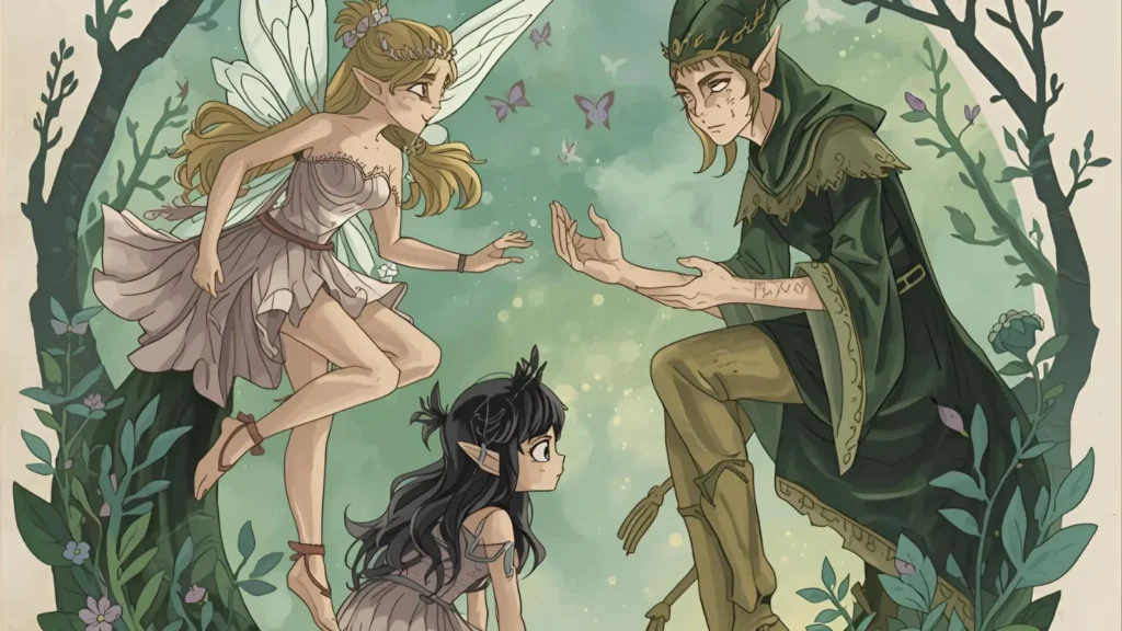 Elf and Fairy Coloring Pages