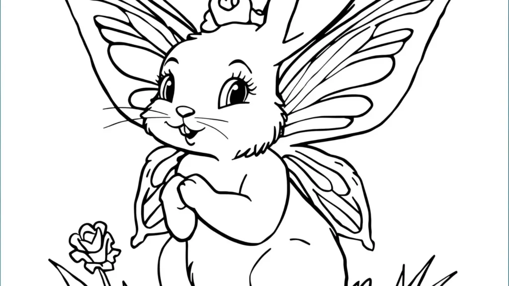 Fairy Bunny Coloring Pages