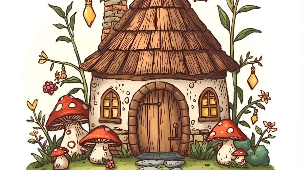 Fairy House Coloring Pages