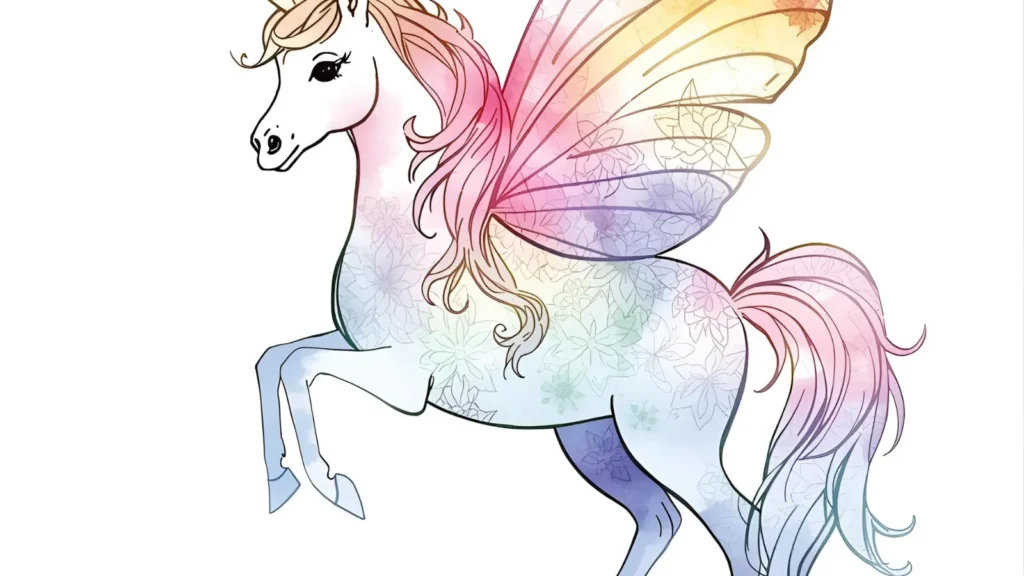 Fairy Unicorn Coloring Pages Printable
