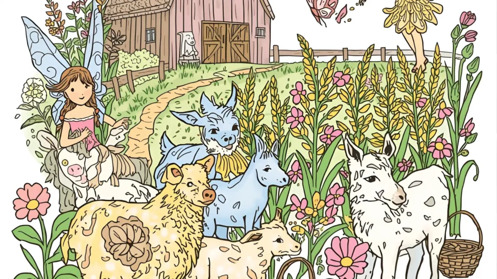 Farm Fairy Coloring Pages