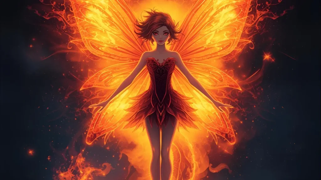 Fire Fairy Coloring Pages