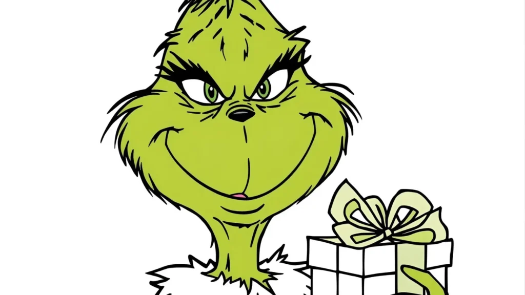 Grinch Presents Coloring Page