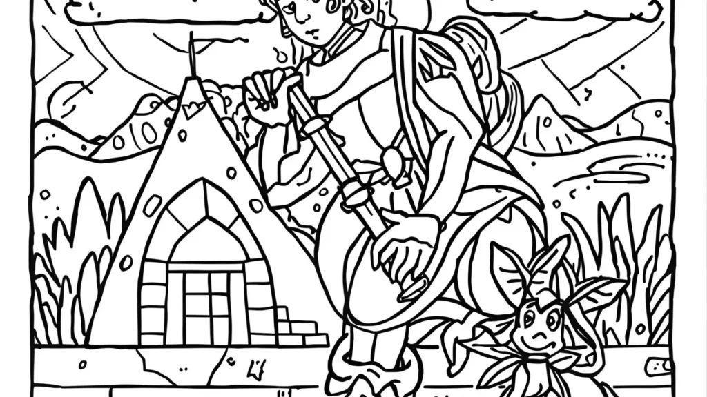 Hello Kitty Art Time Coloring Pages