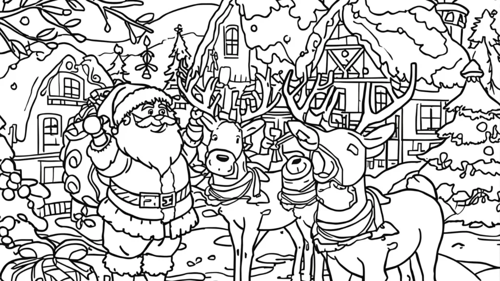 Hello Kitty Christmas Coloring Pages