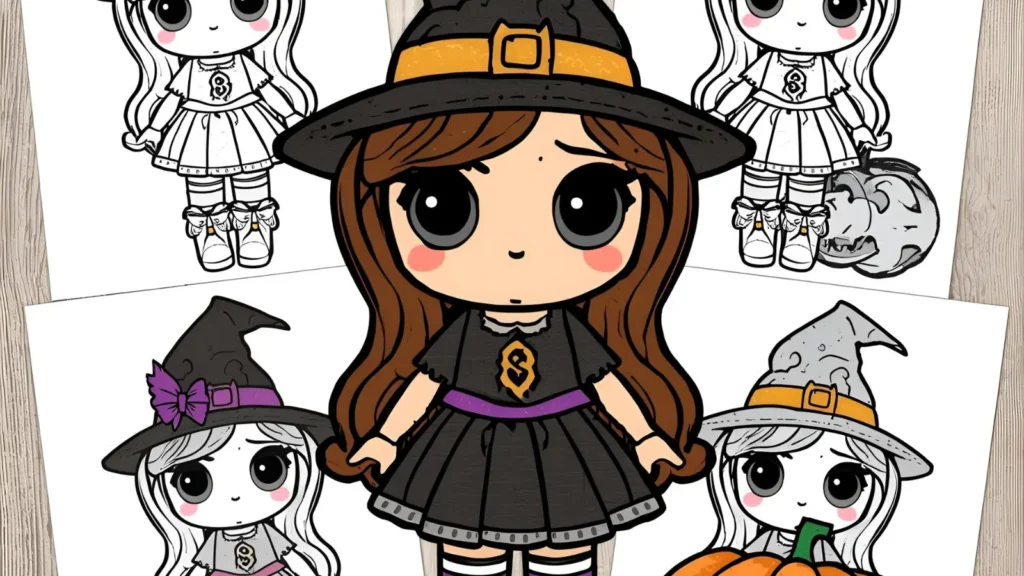 _Hello Kitty Halloween Coloring Pages