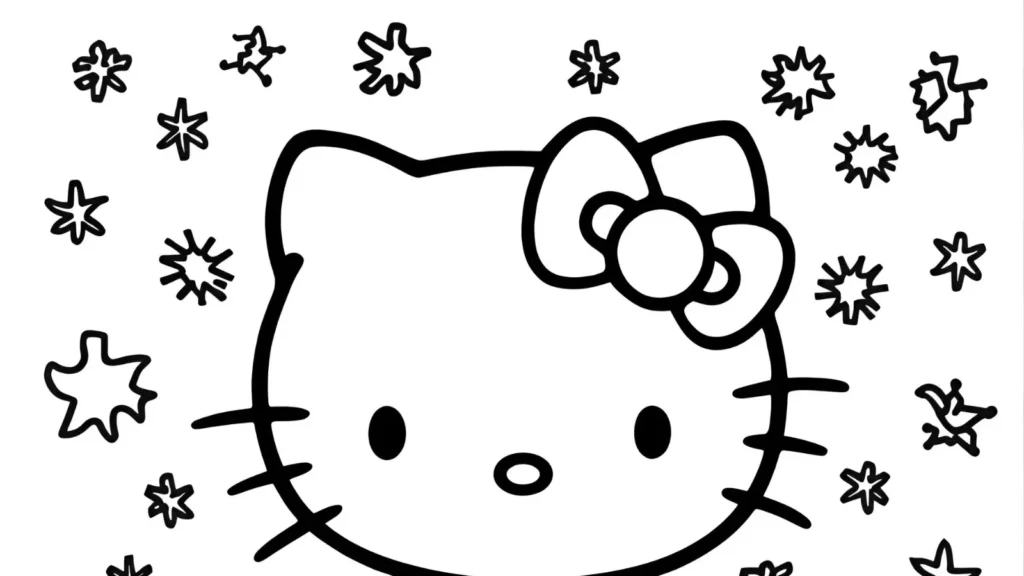 Hello Kitty New Year Coloring Pages