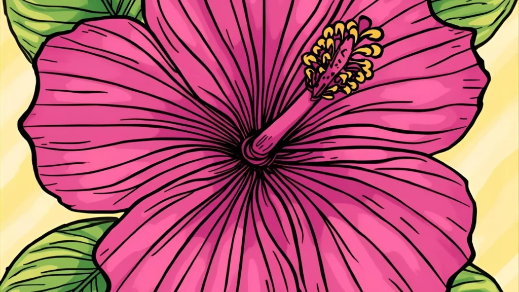 Hibiscus Coloring Pages