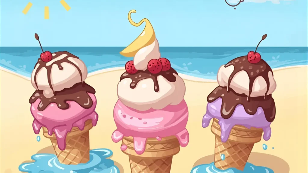 Ice Cream Beach Treat Pages 