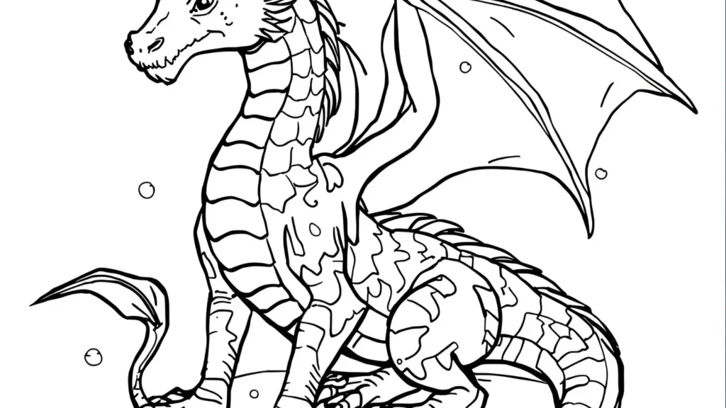 Ice Dragon Coloring Page