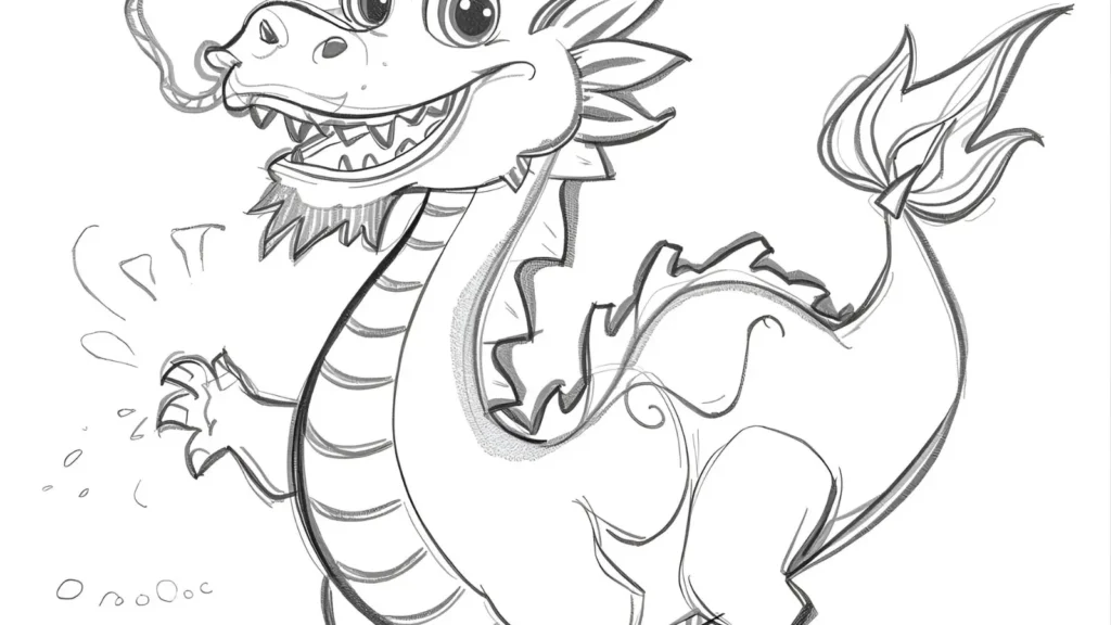 Japanese Dragon Coloring Page
