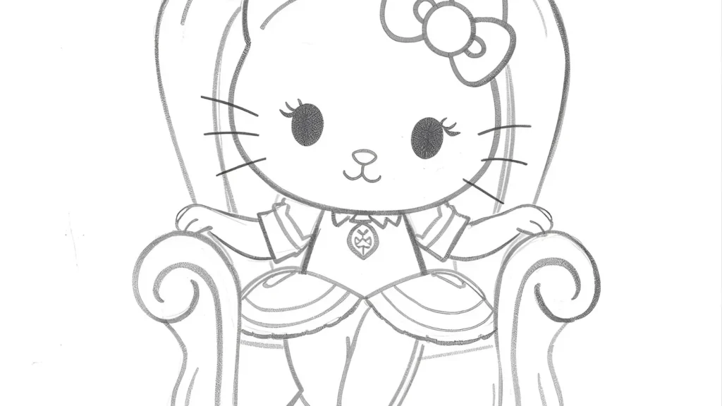 Kitty Princess Coloring Pages