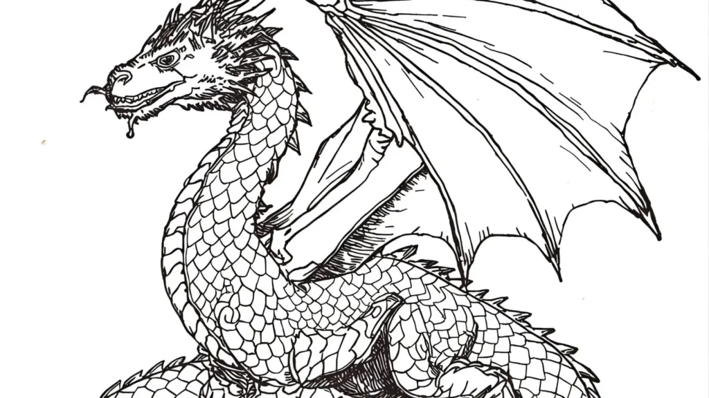Medieval Dragon Coloring Page
