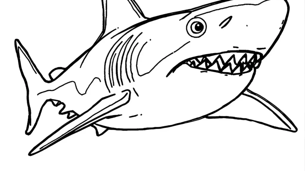 Megalodon Shark Coloring Pages