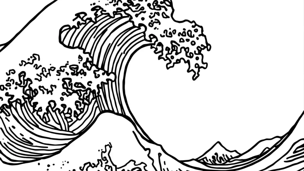 Ocean Waves Coloring Pages 