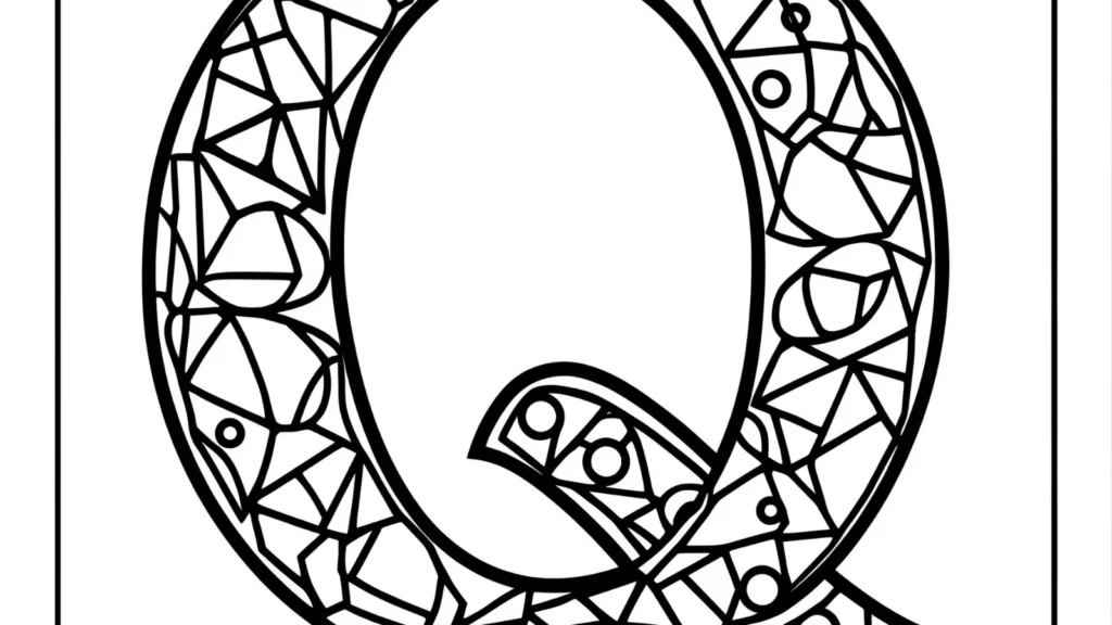 Q is for Queen Alphabet Coloring Pages 👑