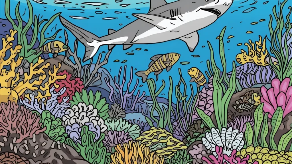 Reef Shark Coloring Pages