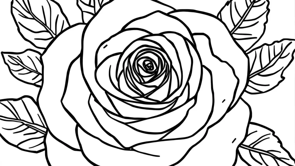 _Rose Coloring Pages