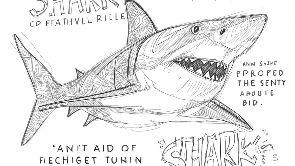 Shark Coloring Pages with Quotes
