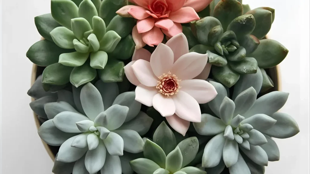 Succulent and Flower Coloring Pages