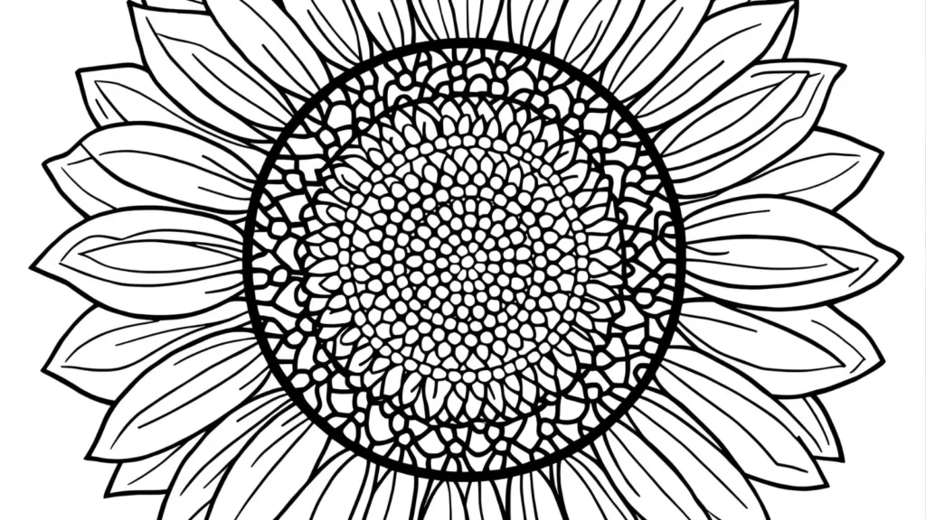 Sunflower Coloring Pages