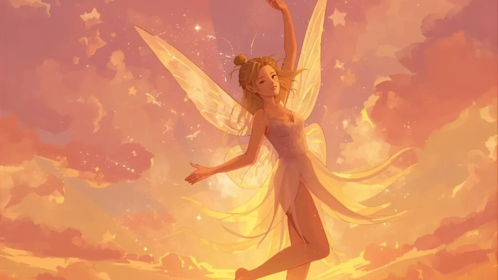 Sunset Fairy Coloring Pages