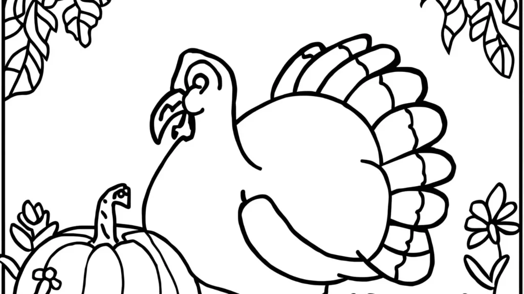 Thanksgiving Autumn Coloring Pages