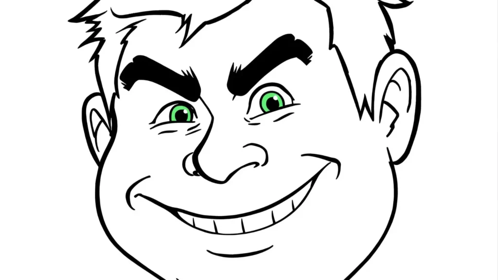 The Grinch’s Smile Coloring Page