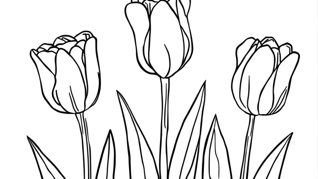 Tulip Coloring Pages