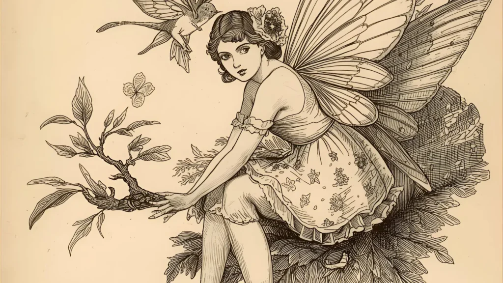 Vintage Fairy Coloring Pages
